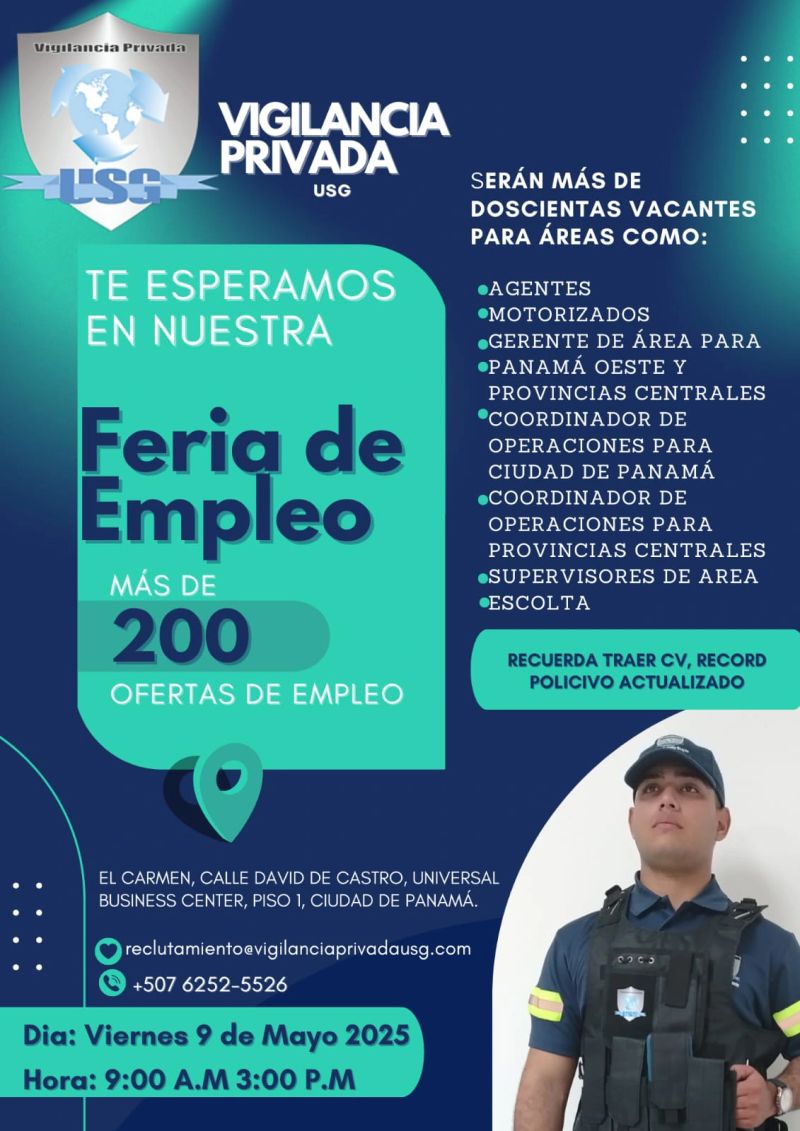 feria de empleo en agencia de seguridad vigilancia usg
