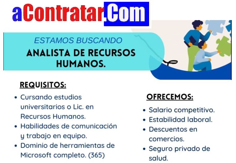 analista de recursos humanos en clínica minimed