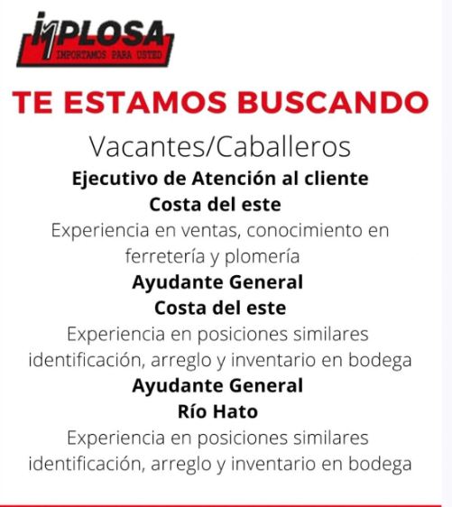 atención al cliente vacante implosa