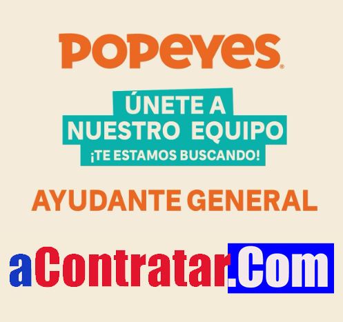 vacantes ayudante general en popeyes