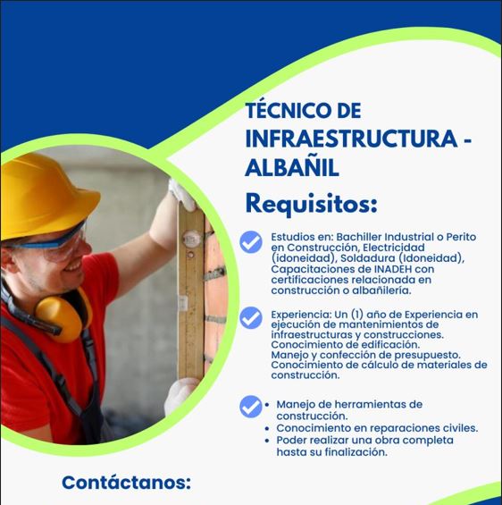 vacante de albañil en mi bus