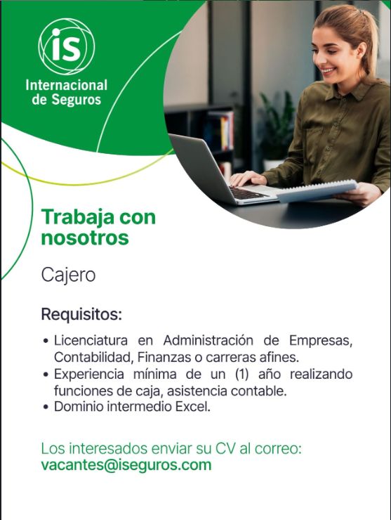 cajero en iseguros